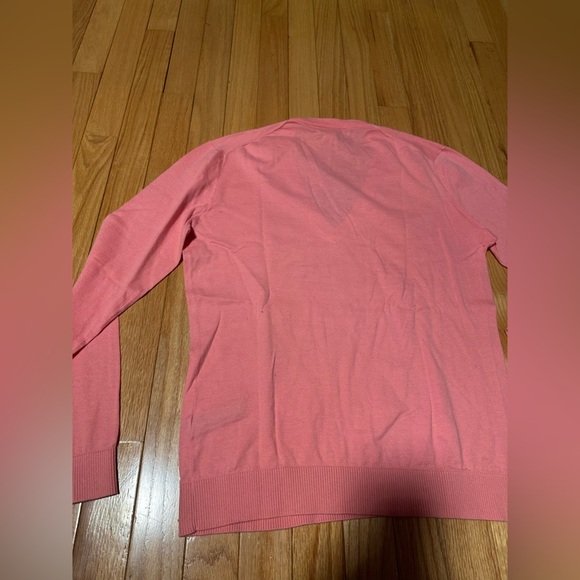 J. Crew Pink V-Neck Sweater Size Medium - Picture 6 of 7
